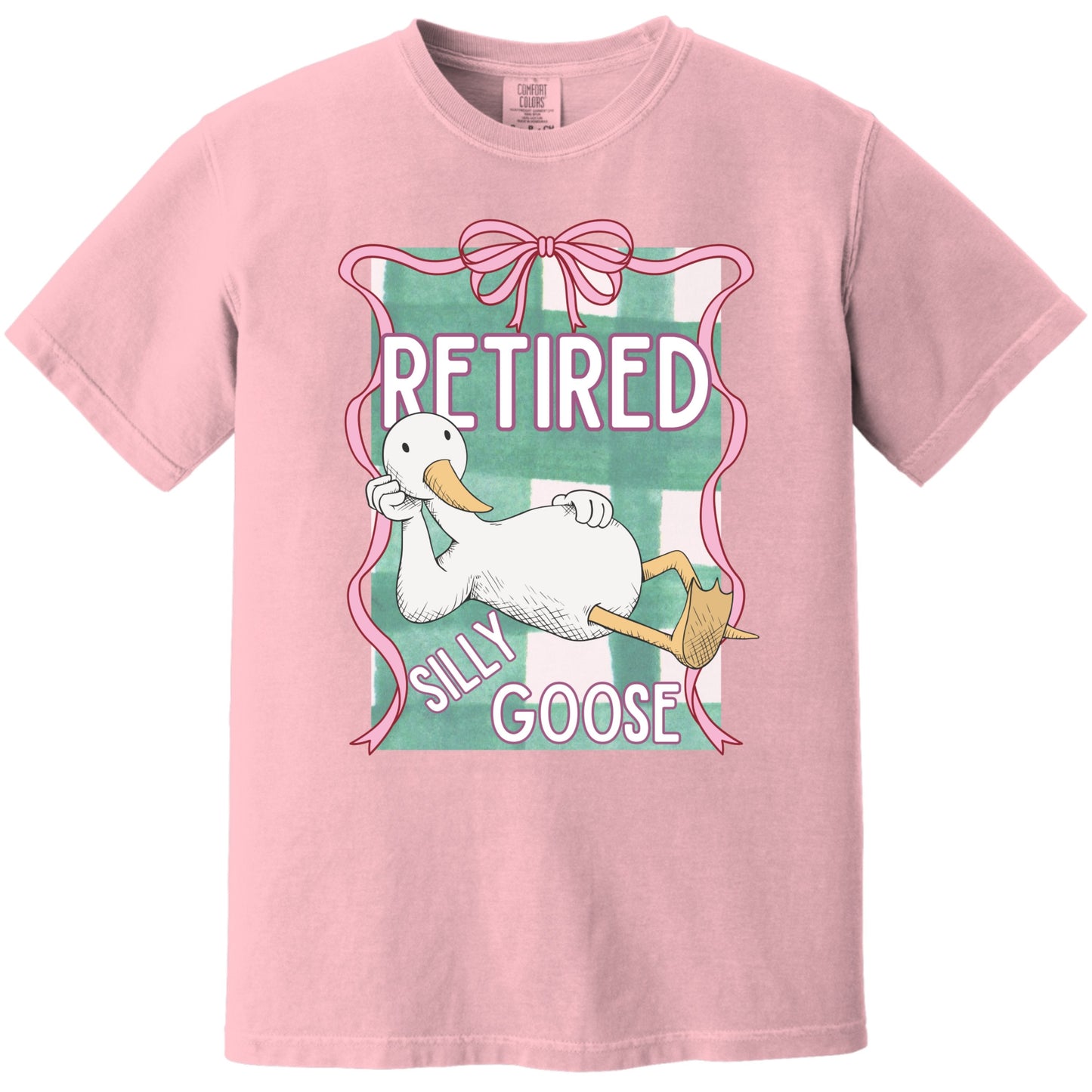 Retired Silly Goose Cute Pink Graphic T Shirt product