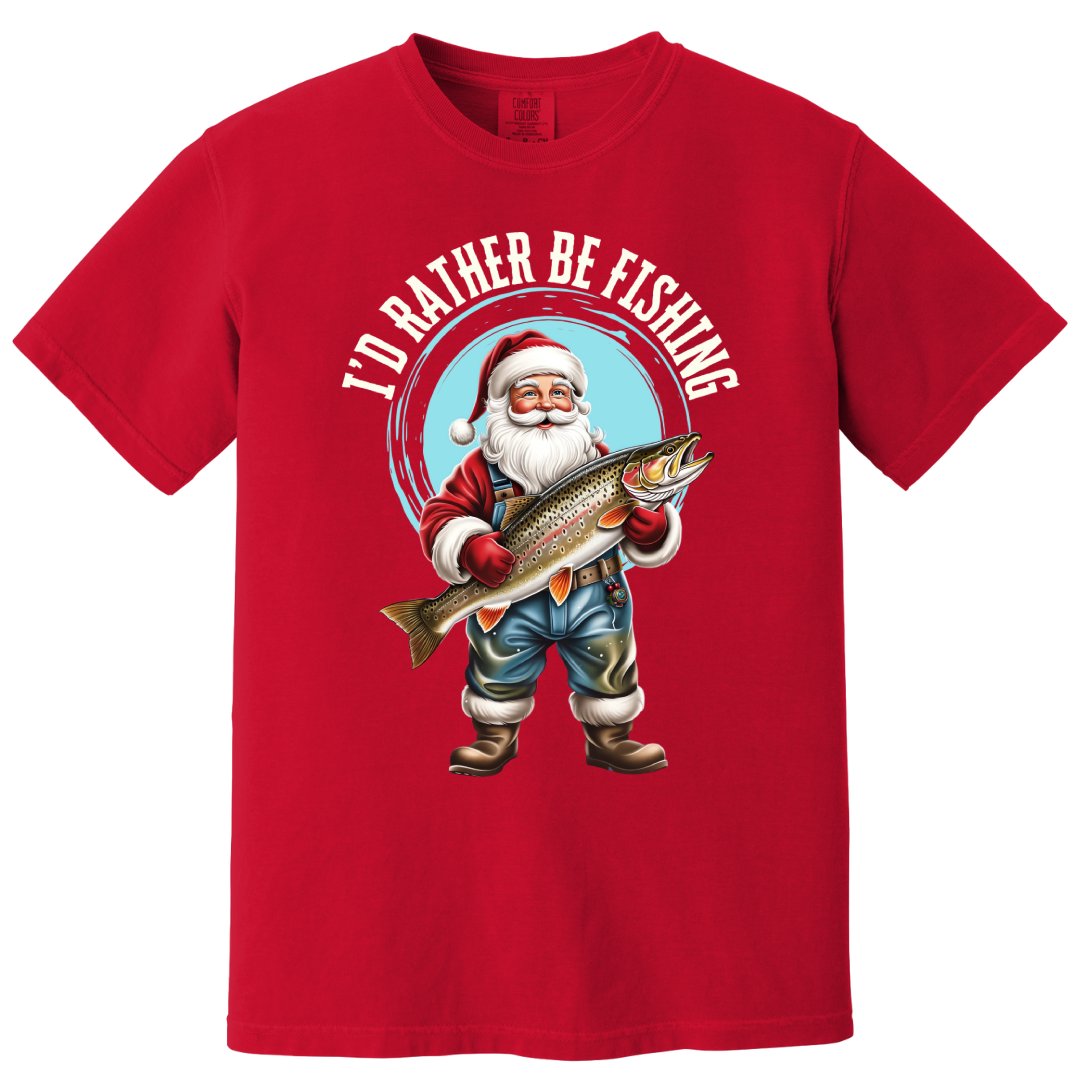 Santa Fishing T-Shirt