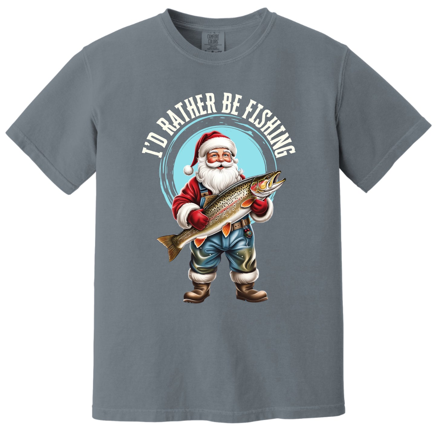 Santa Fishing T-Shirt