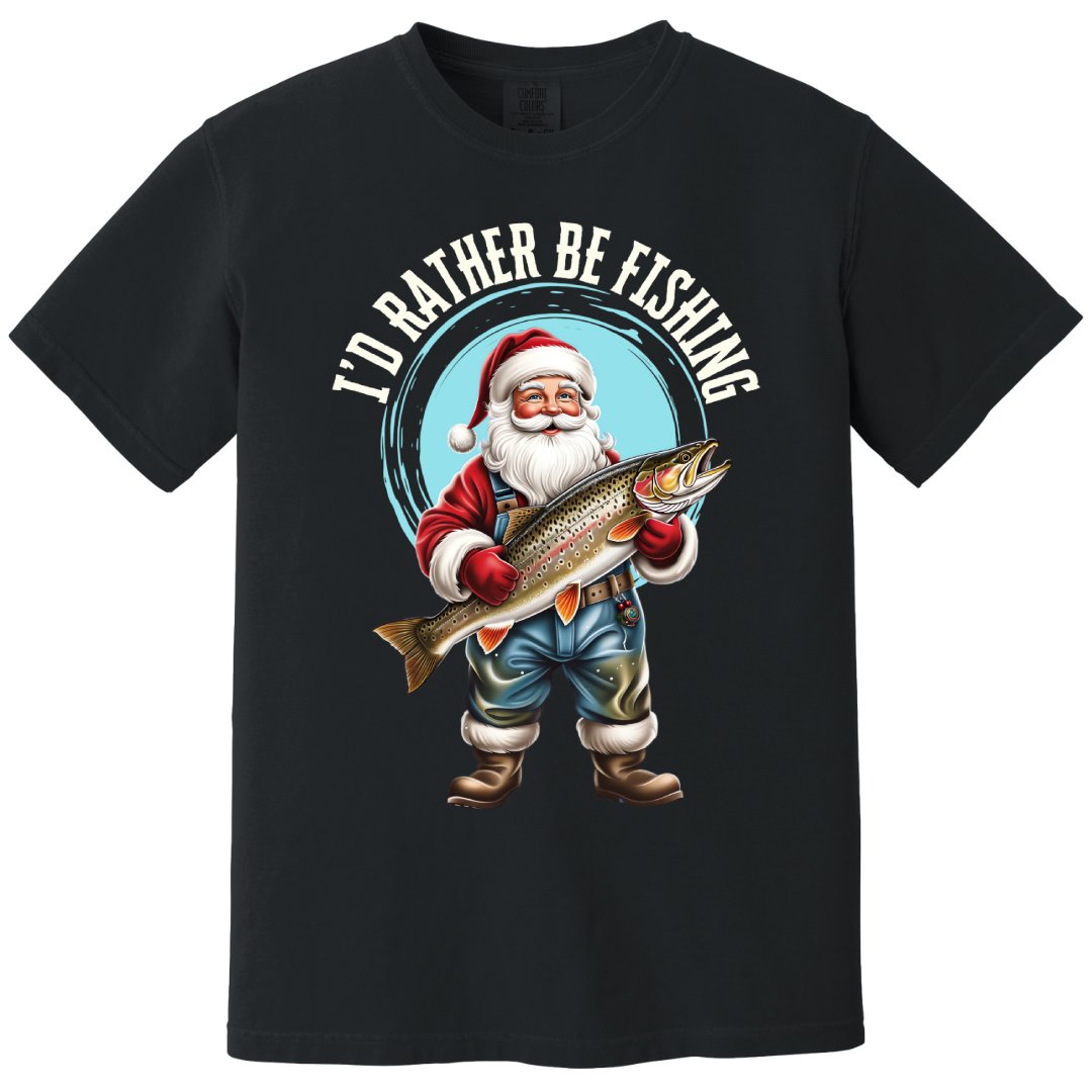 Santa Fishing T-Shirt