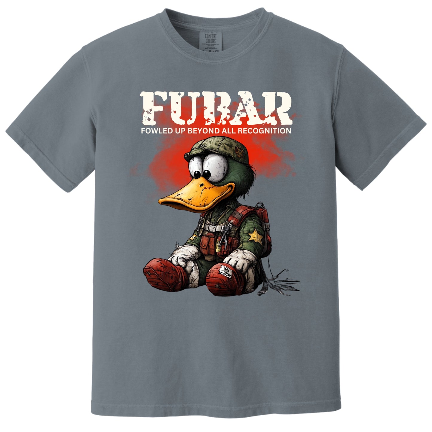 Funny Distressed Duck Soldier T-Shirt product