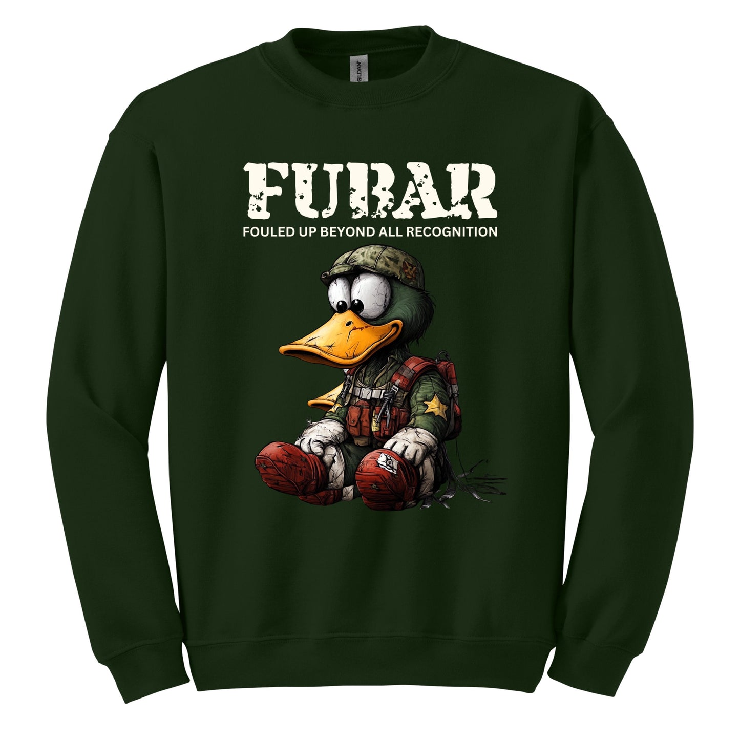 FUBAR Duck Character Humorous Green Sweatshirt product